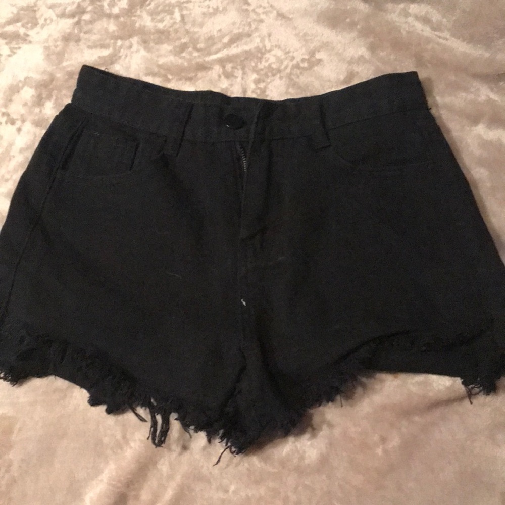 Black High Waisted Shorts